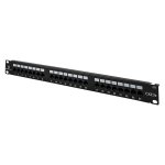 Patch panel UTP 19" kat.5e, 24 porty z listwą (PK013)