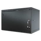 StalFlex S-RC19-6U-350MB Szafa wisząca Standard 19" 6U, 350mm, drzwi metalowe, czarna