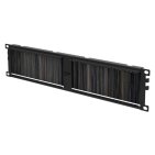 StalFlex BCO19-2U-B Szczotkowy organizer kabli 19" 2U, czarny