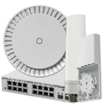 MikroTik cAP LTE12 ax (cAPGi-5HaxD2HaxD&EG12-EA), MikroTik Cloud Smart Switch CSS318-16G-2S+IN, MikroTik GPeRx4 Smart Gigabit Passive Ethernet Repeater (GPER14i), MikroTik Fiber to Copper Converter (FTC21) :: WISP.PL